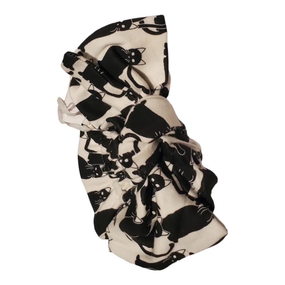 NWT Kate Quinn Bamboo Black Cat Large Bow Elastic Headband